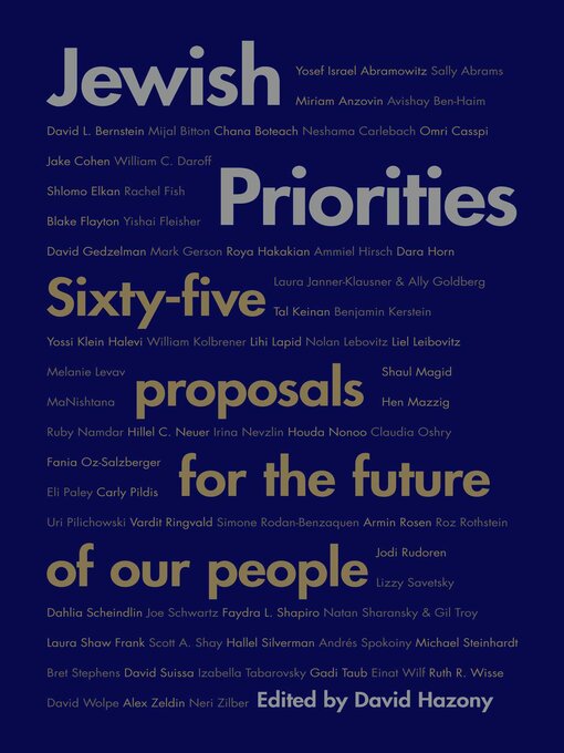 Title details for Jewish Priorities by David Hazony - Available